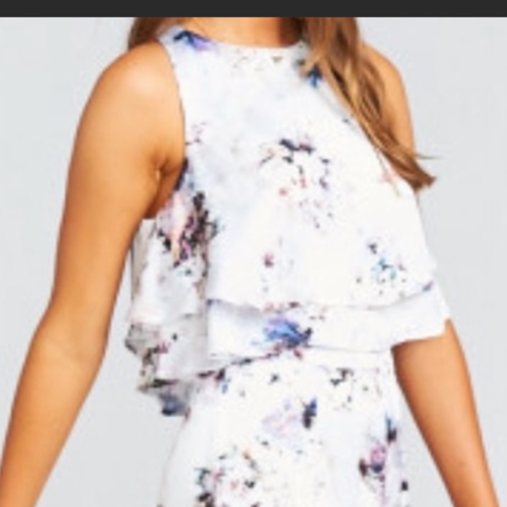 Show Me Your MuMu King Crop Top in Bouquet Beauty size L NWT